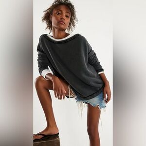 Free People Conrad Pullover - Black/Charcoal